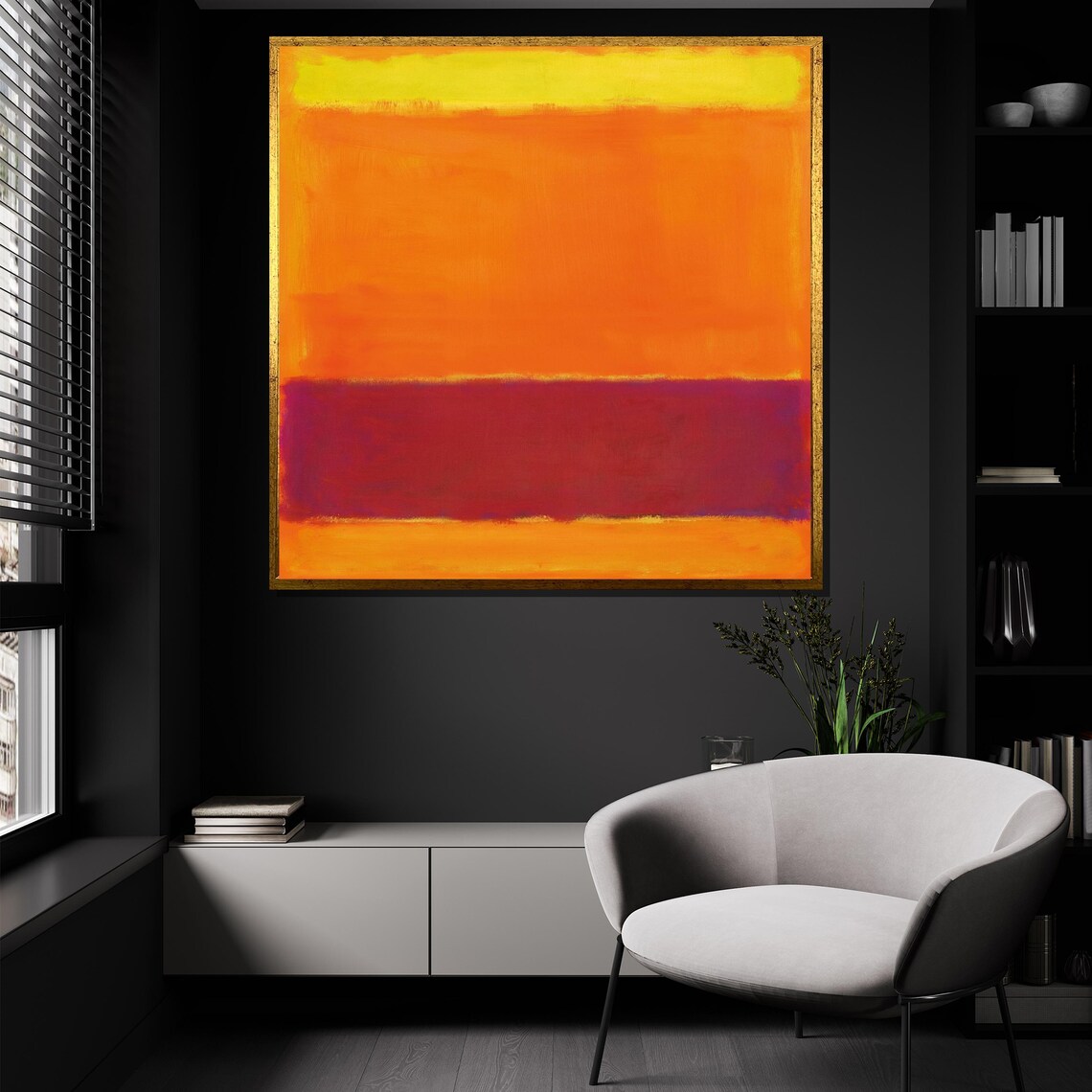 Mark Rothko Orange and Red Fiery Intense Color Field Art Poster