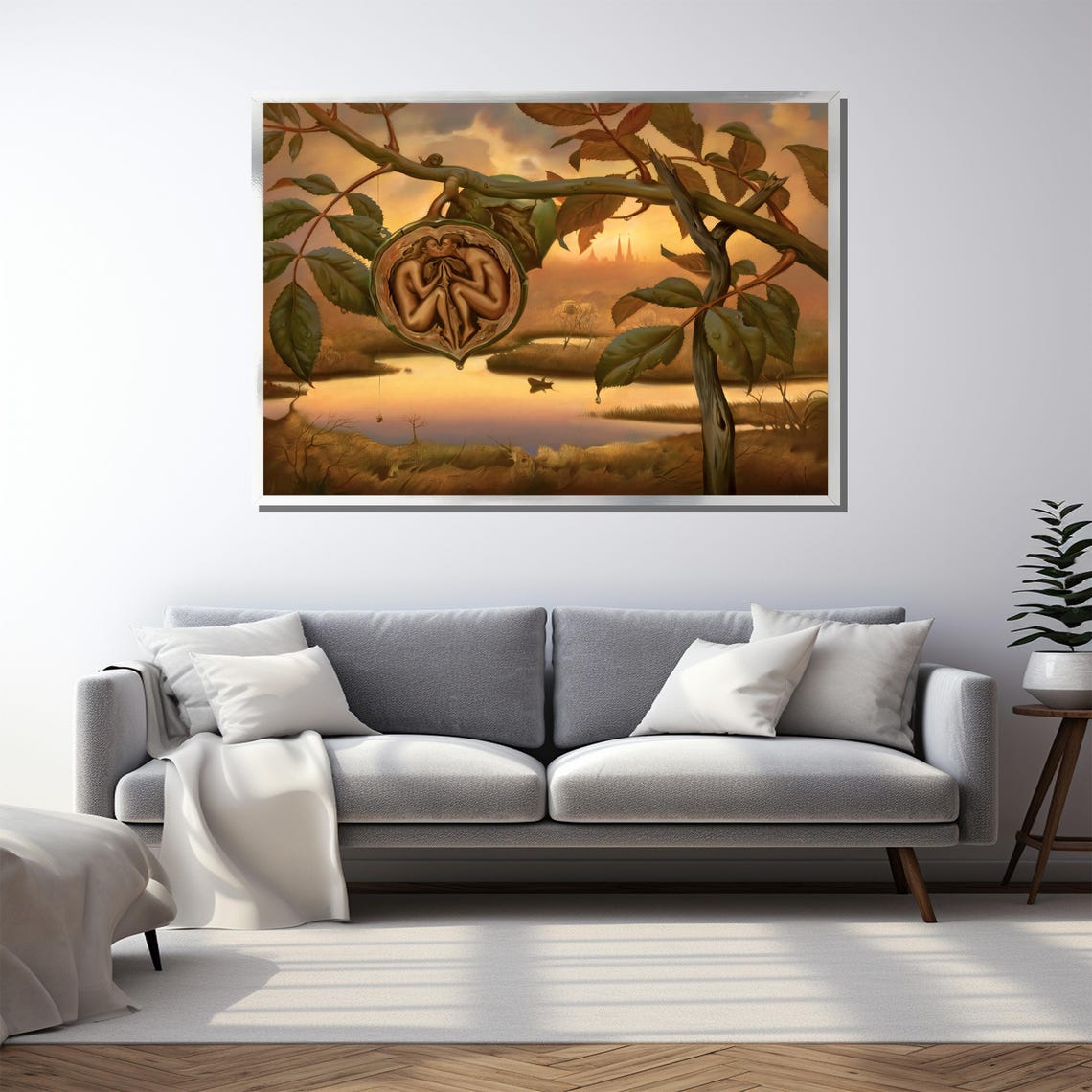 Vladimir Kush Walnut Shell Lovers Surrealist Sunset River Poster - Image 5