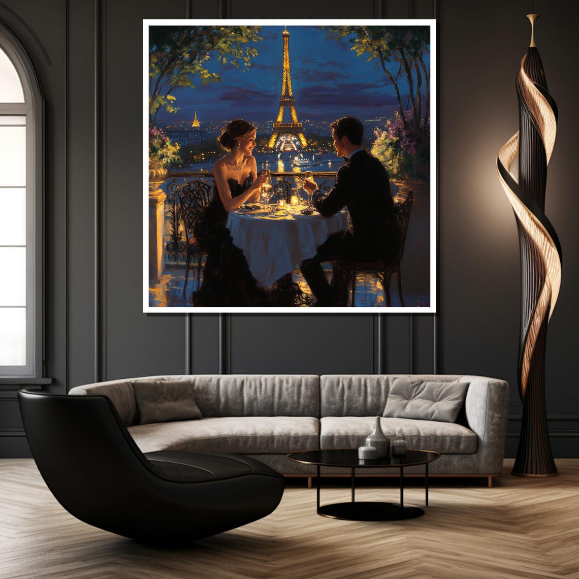 Romantic Candlelit Dinner in Paris With Eiffel Tower View Poster - Image 4