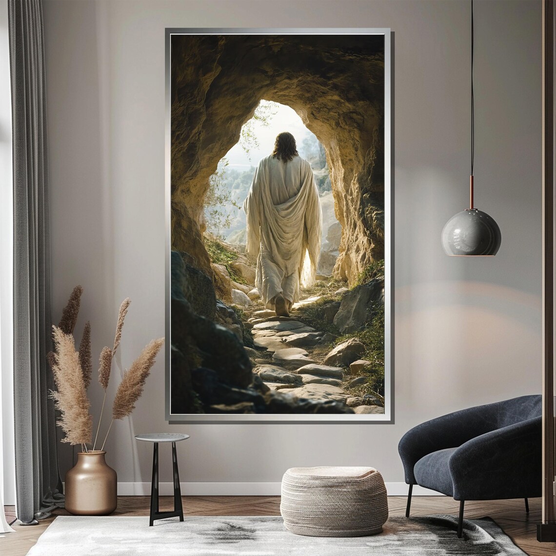 Christ Resurrection Emerging from the Tomb Christian Art Poster - Image 5