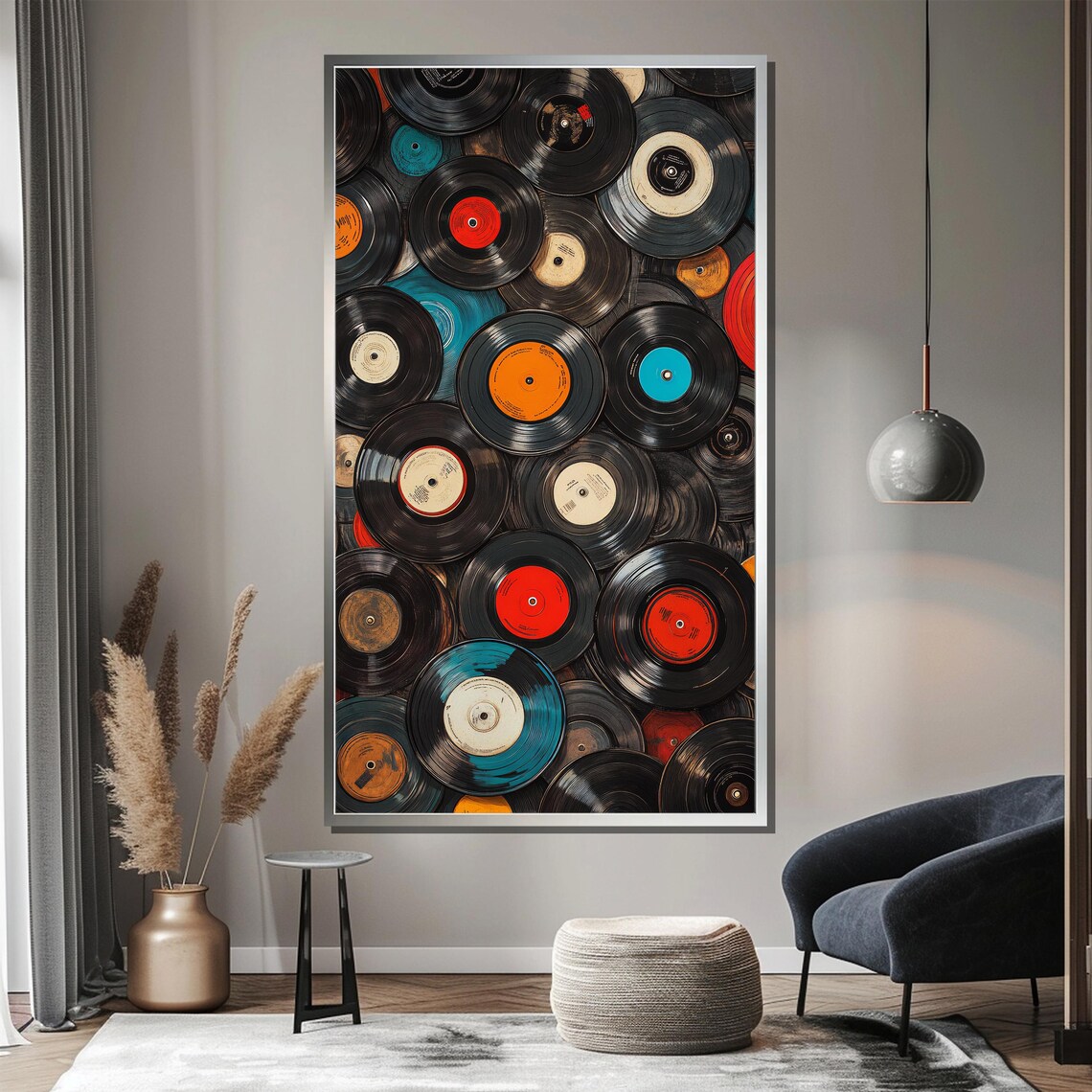 Colorful Vinyl Records Retro Music Collection Art Wall Poster - Image 3