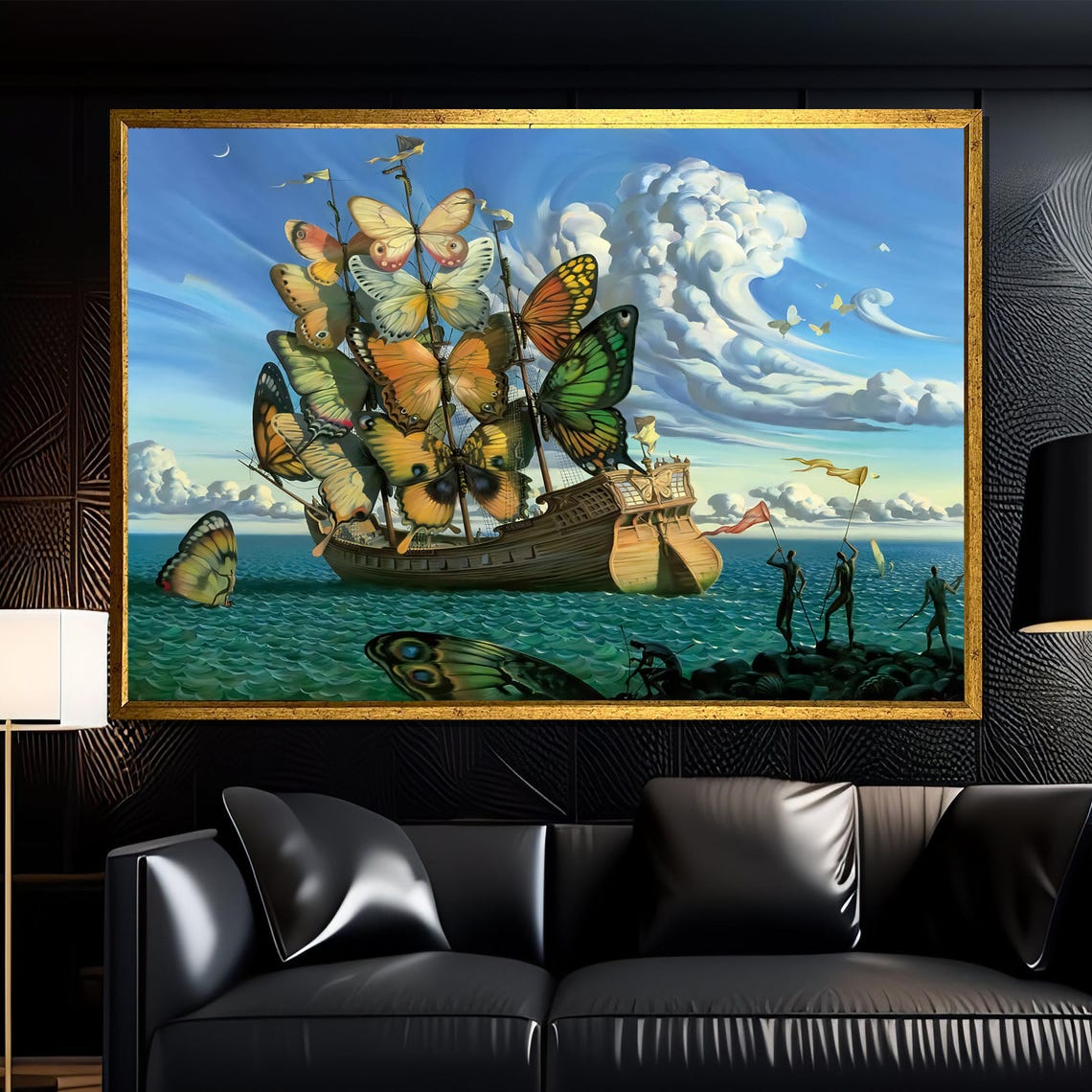 Vladimir Kush Winged Ship Butterfly Sails Surrealist Ocean Poster