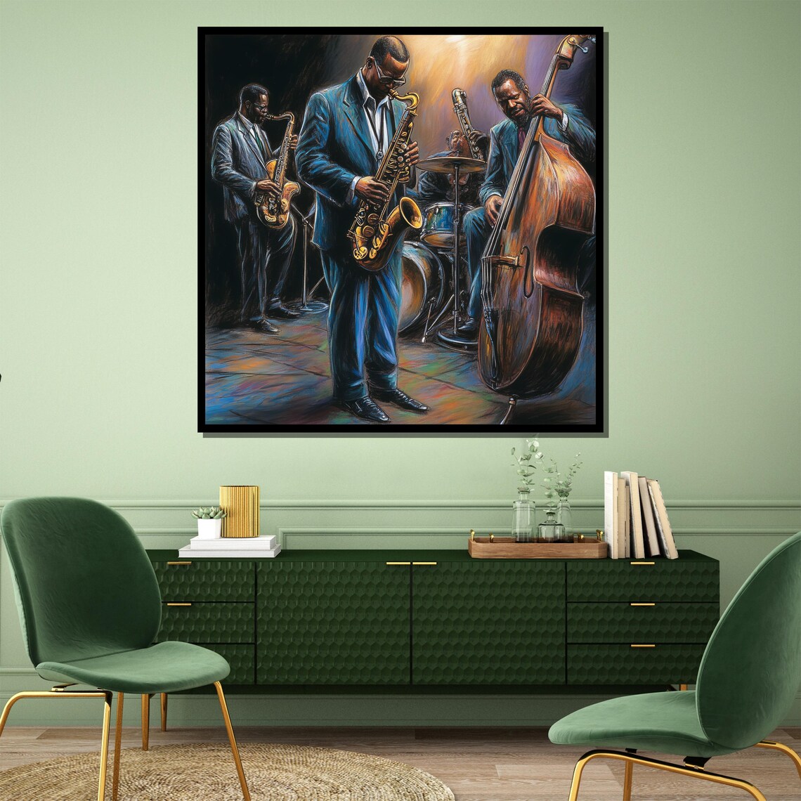 Jazz Ensemble Painting, Gift for Music Lovers - Image 4