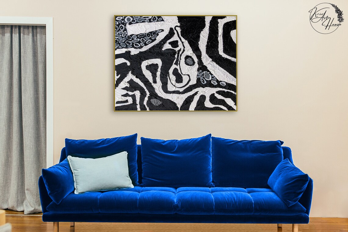 Minimalist Palette Knife Art Print, Large Abstract - Image 3