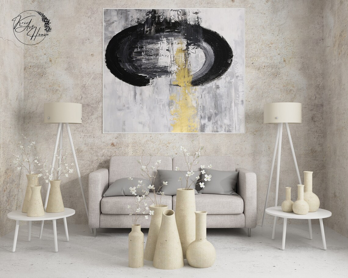 Black-Owned Abstract Painting, Halloween Wall Art - Image 3