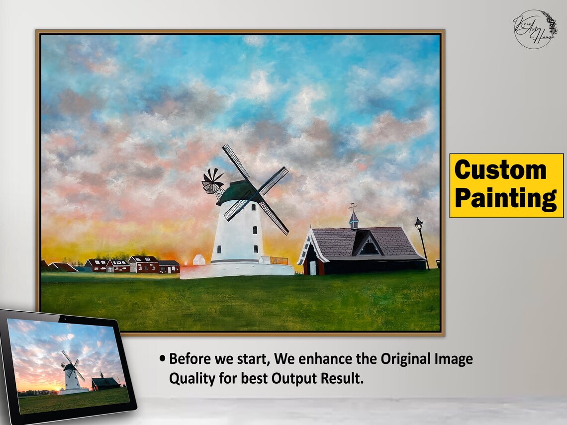 Custom Portrait Painting From Photo Hand Painted Original Art Poster - Image 2