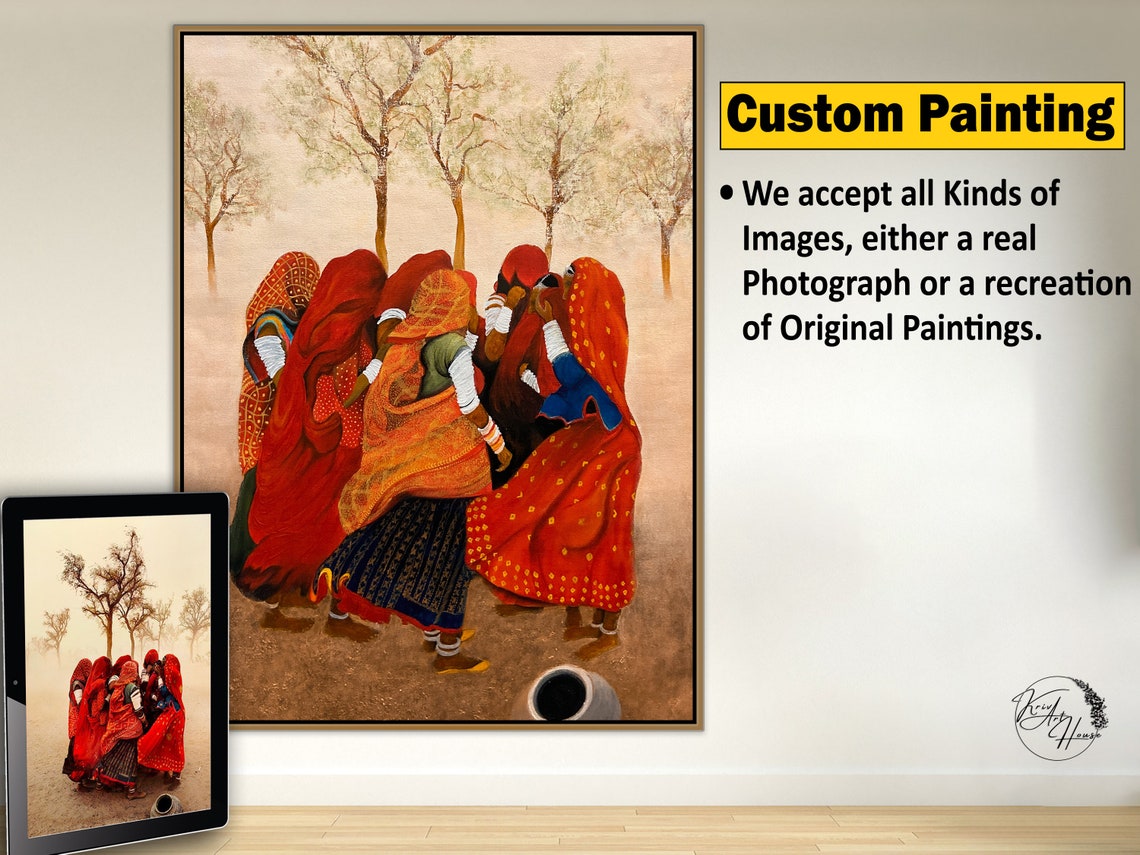 Custom Portrait Painting From Photo Hand Painted Original Art Poster - Image 4