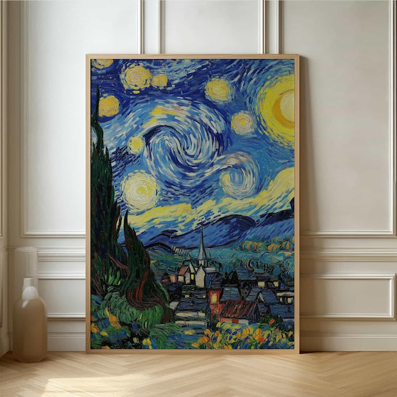 Vincent van Gogh Starry Night Classic Painting Reproduction Poster