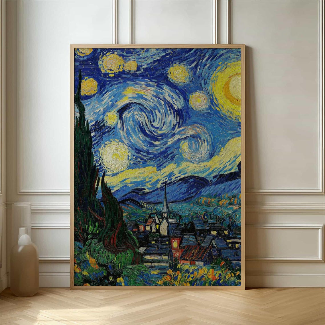 Impressionist Starry Night Poster Beautiful Van Gogh Inspired Art