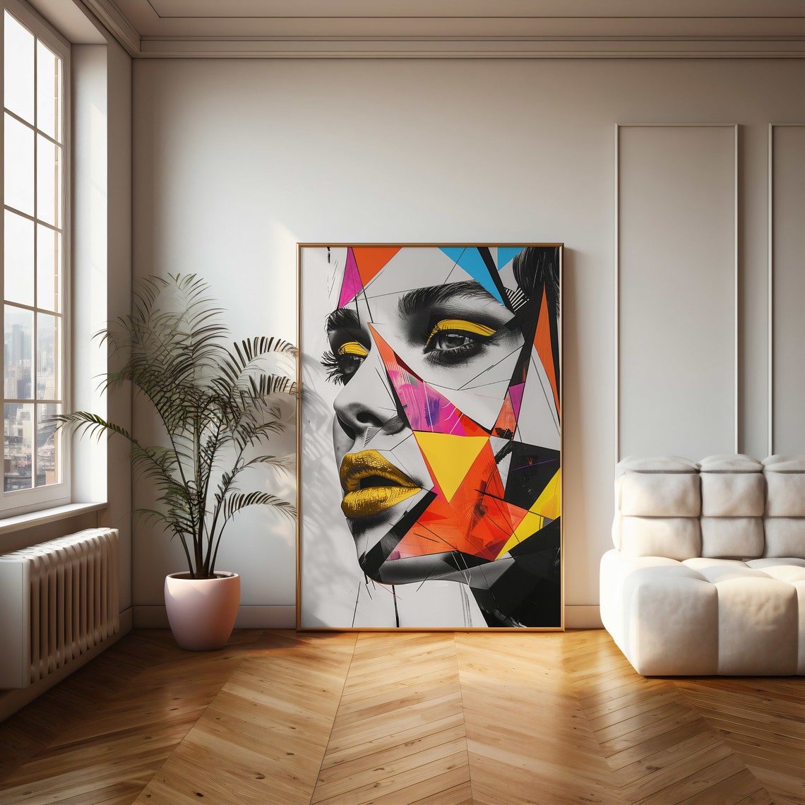 Vibrant Abstract Face Poster Bold Contemporary Art For Fashion Forward Interiors - Image 2