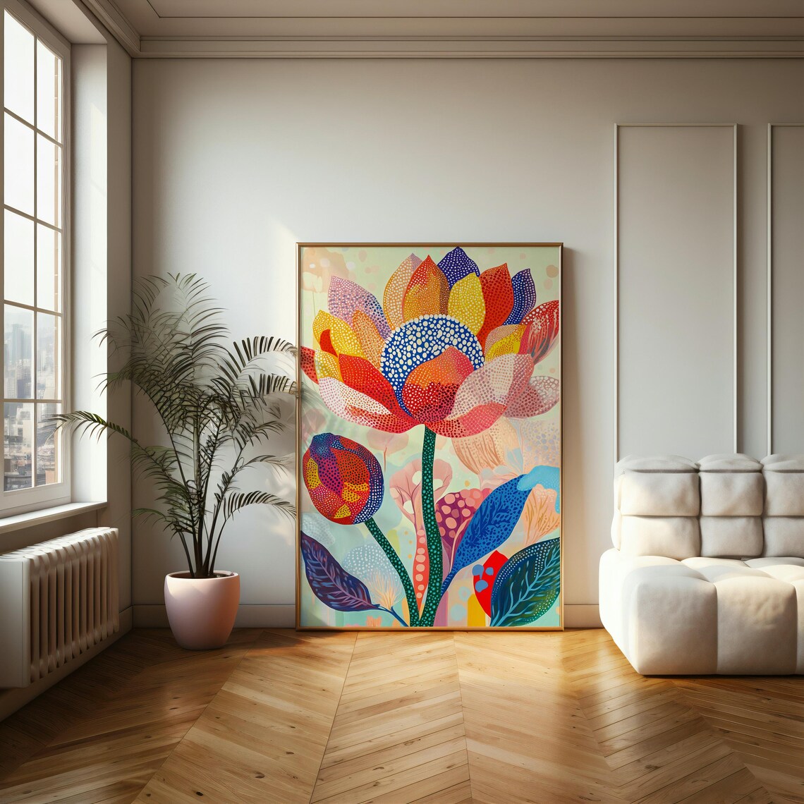 Protea Floral Abstract Art Print, Bold Modern Decor - Image 2