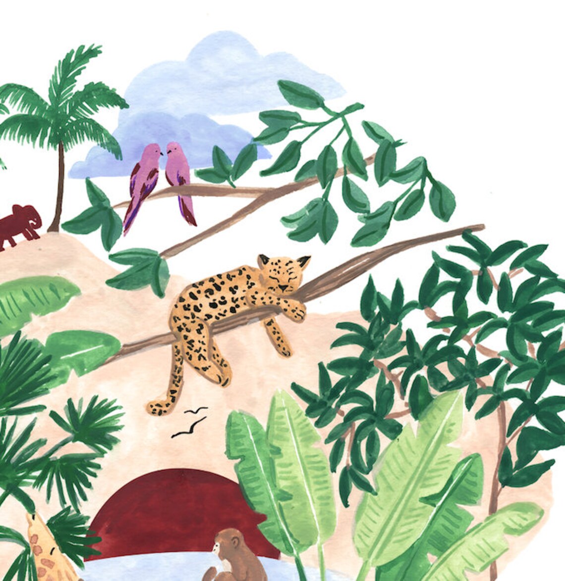 Flora Fauna Art Print, Sabina Fenn Tropical Earth - Image 2