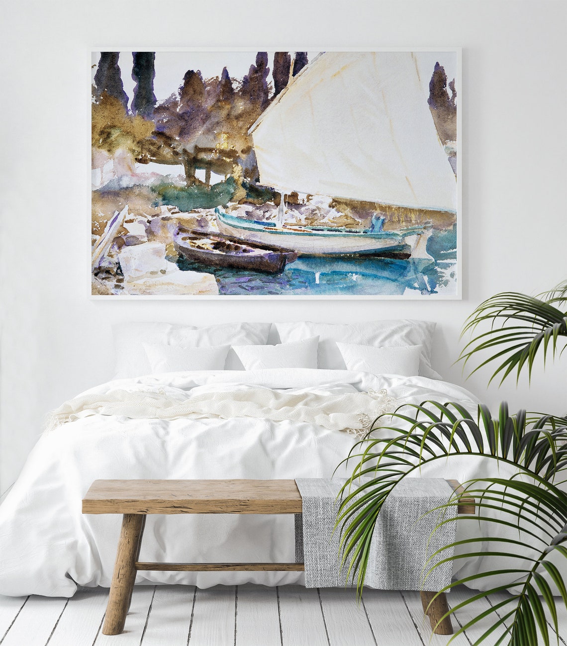 Sailboat Watercolor Art Print, Nautical - Image 2