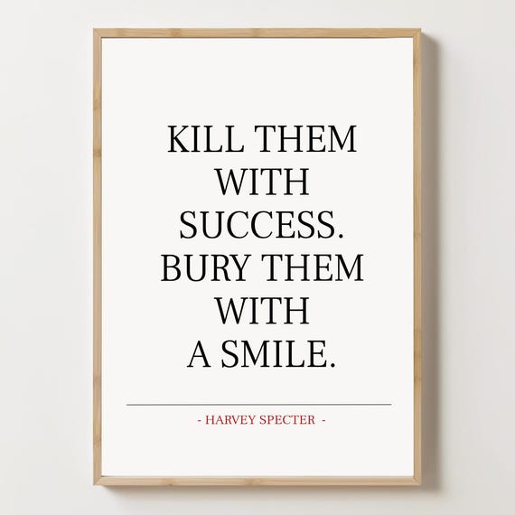 Harvey Specter Quote Poster, Suits TV Show Art Print