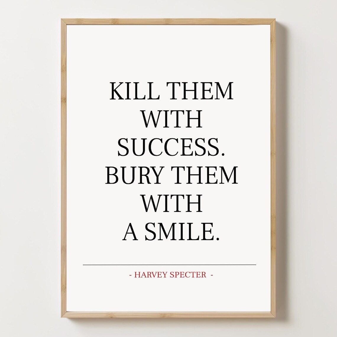 Harvey Specter Quote Poster, Suits TV Show Art Print