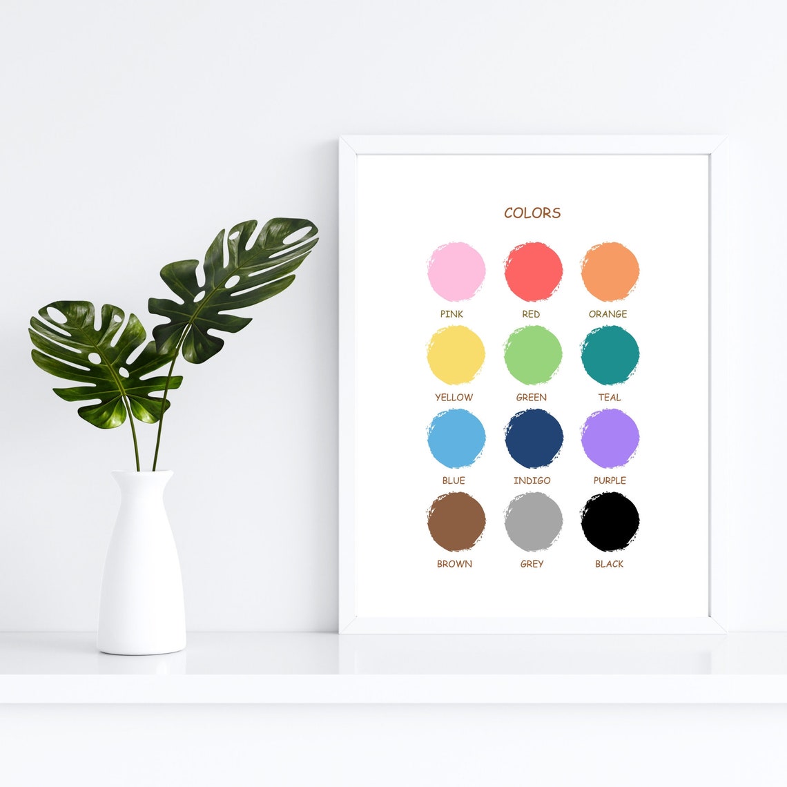 Colors Learning Educational Kids Nursery Classroom Chart Poster - Image 3