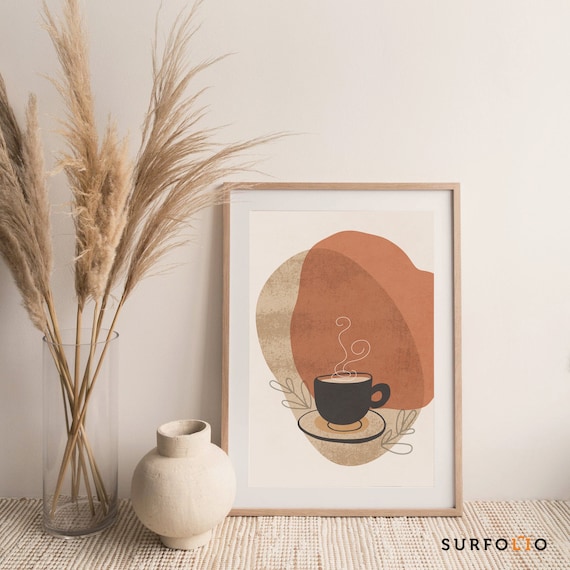 Coffee Cup - Boho Minimalist Art