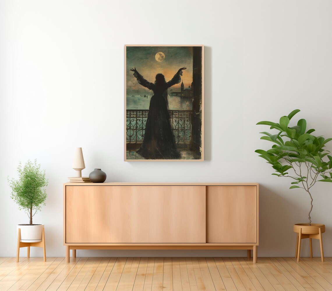 Luna Worship Vintage Gothic Witchcraft Art Print - Image 2