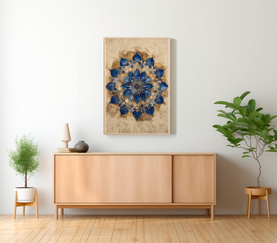 Islamic Geometric Art Artful Pattern Art Vintage Islamic Wall Art Gold Boho Islamic Poster Eid Ramadan Decoration Muslim Home Decor - Image 2