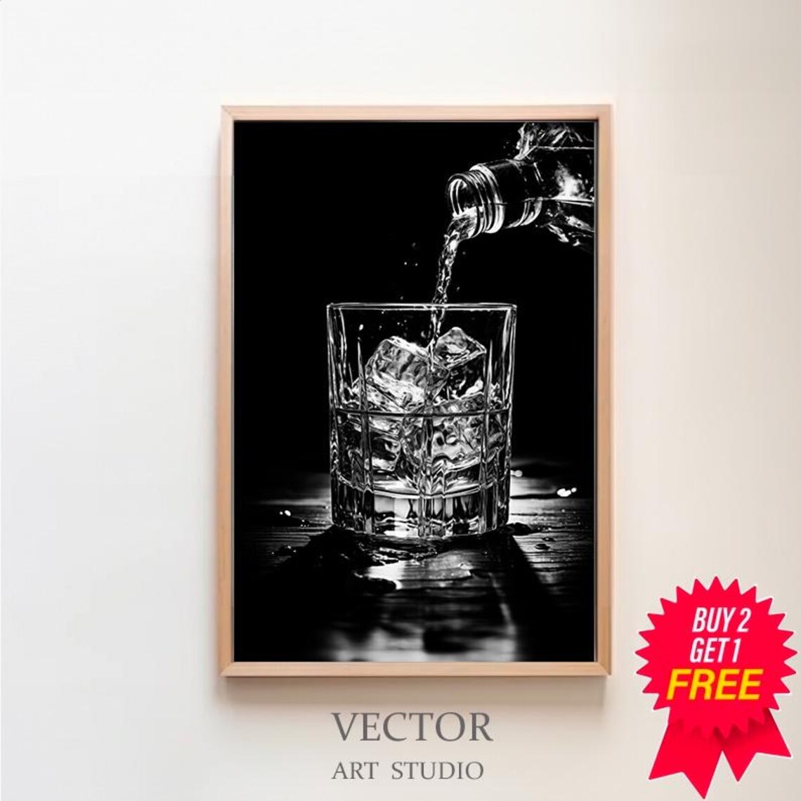 Whisky Poster, Vintage English Pub Bar Decor