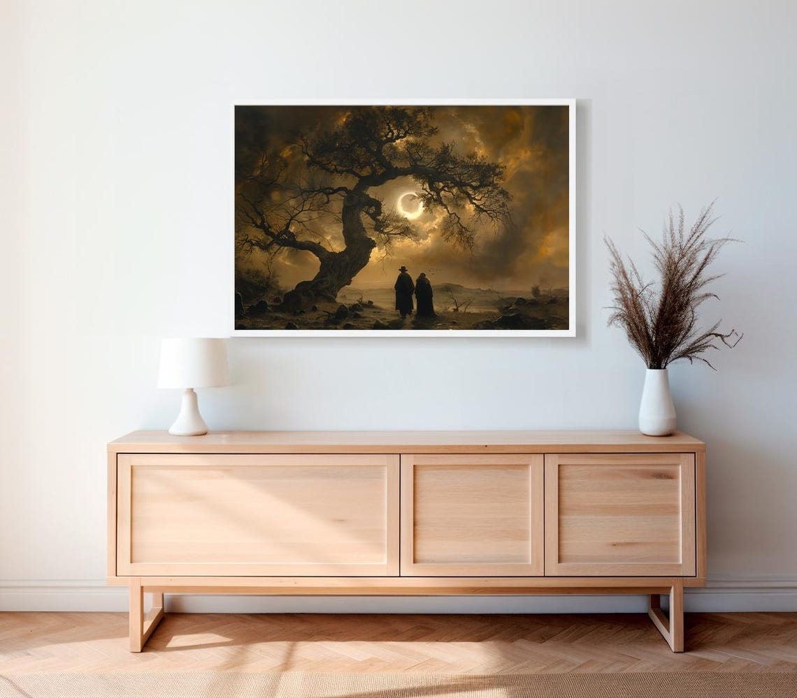 Moody Vintage Landscape Vintage Art Vintage Painting - Image 2