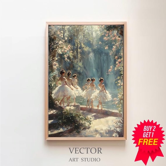 Ballet Dance Vintage Coquette Art Print, Ballerina