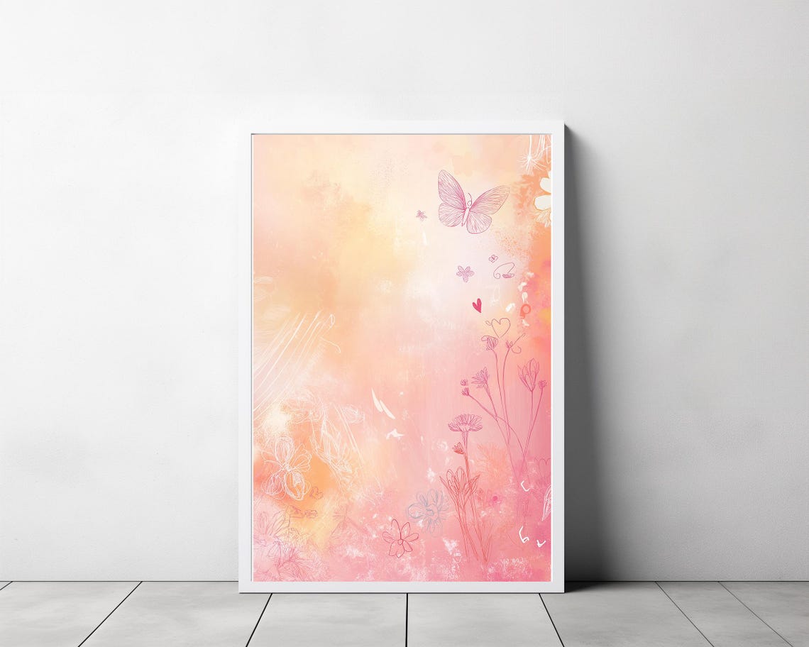 Abstract Giclee Wall Art Colorful Butterfly Art Large Oil Painting Oversize Abstract Art Mid Century Modern Original Art Print - Image 3