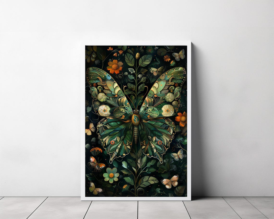 Inspired Butterfly Art Print Butterfly Print Butterfly Wall Art Butterfly Decor Gift Large Wall Art - Image 3