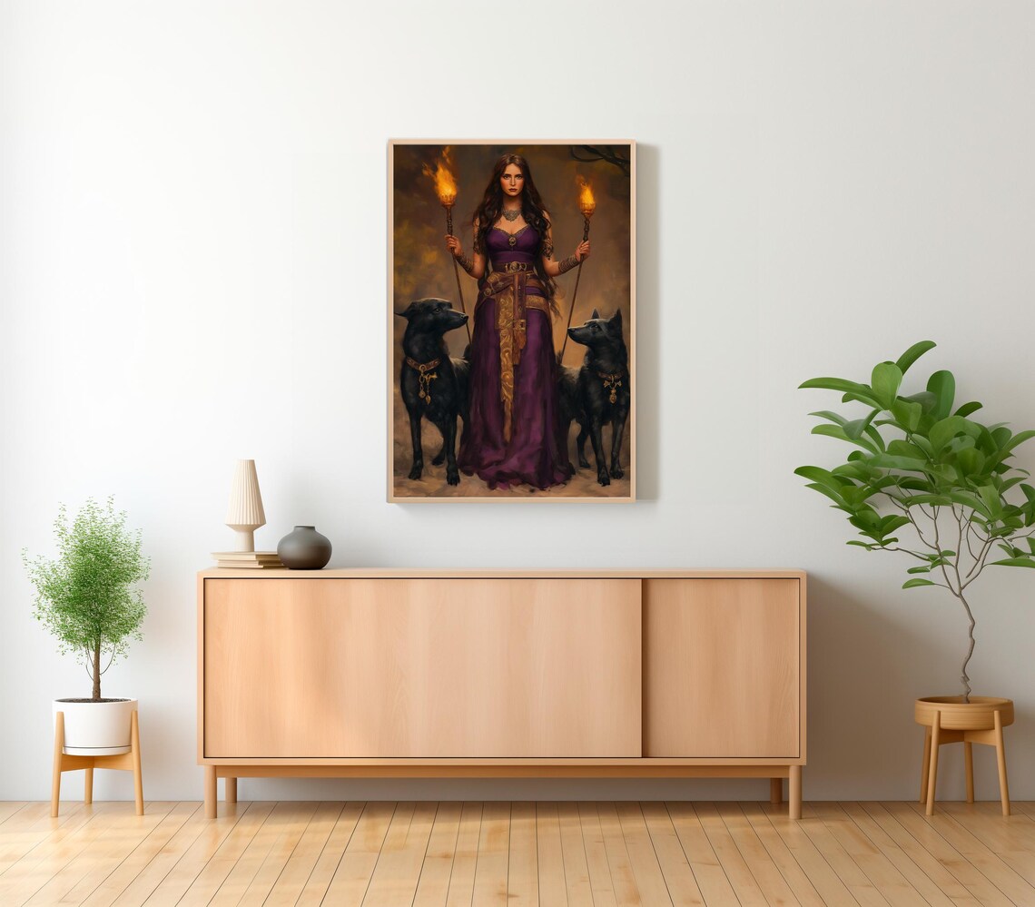 Hecate Greek Goddess Art Print, Mythology Altar Decor - Image 2