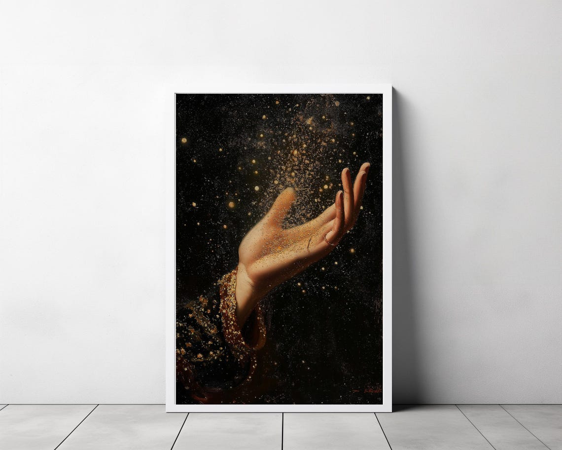 Magical Stardust Vintage Celestial Art Cosmic Stars Witchy Wall Art Spiritism Magical Mystical Print Romantic Dark Academia - Image 3