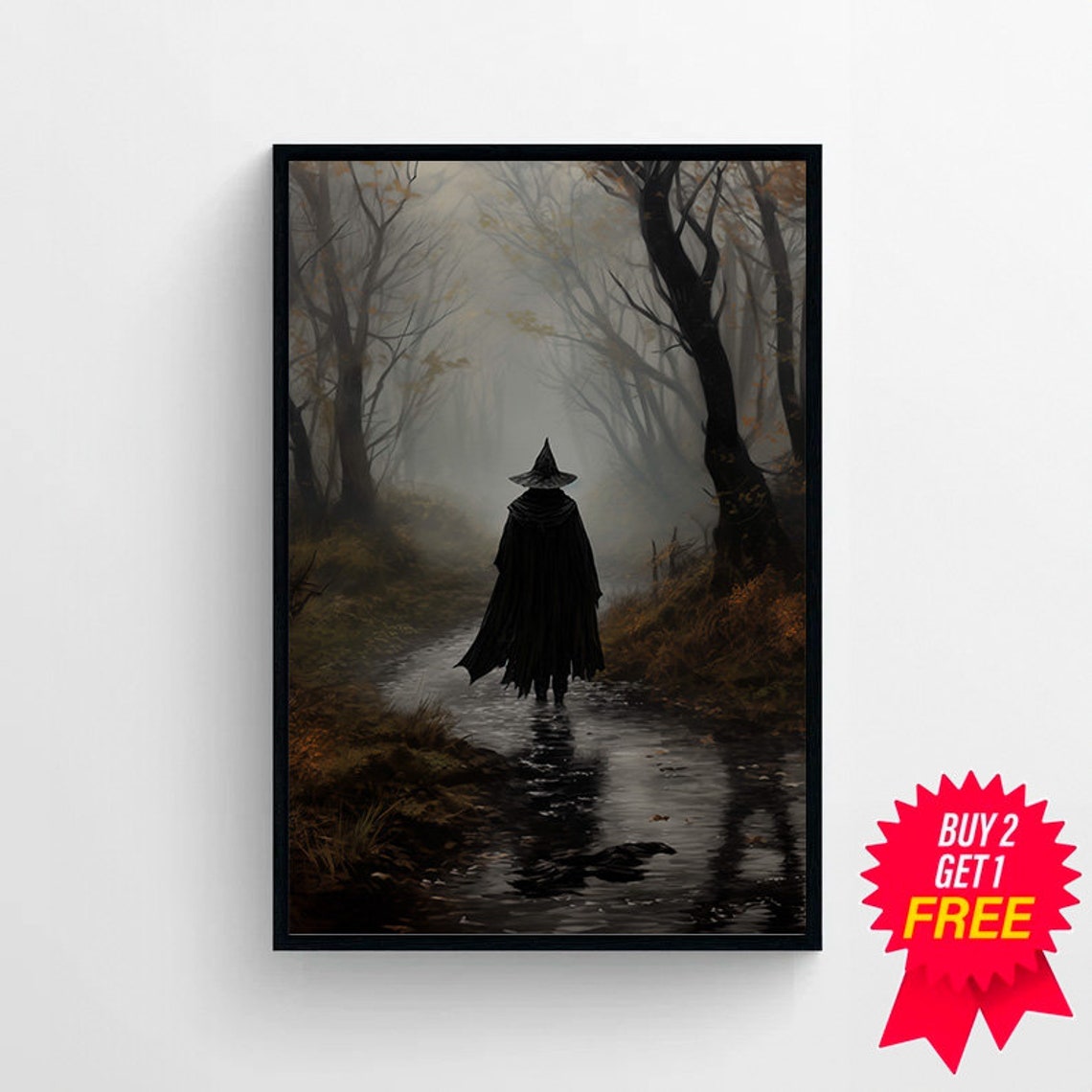 Witch In The Creek Dark Academia Vintage Poster Witch Decor Art Poster Print Gothic Victorian - Image 4