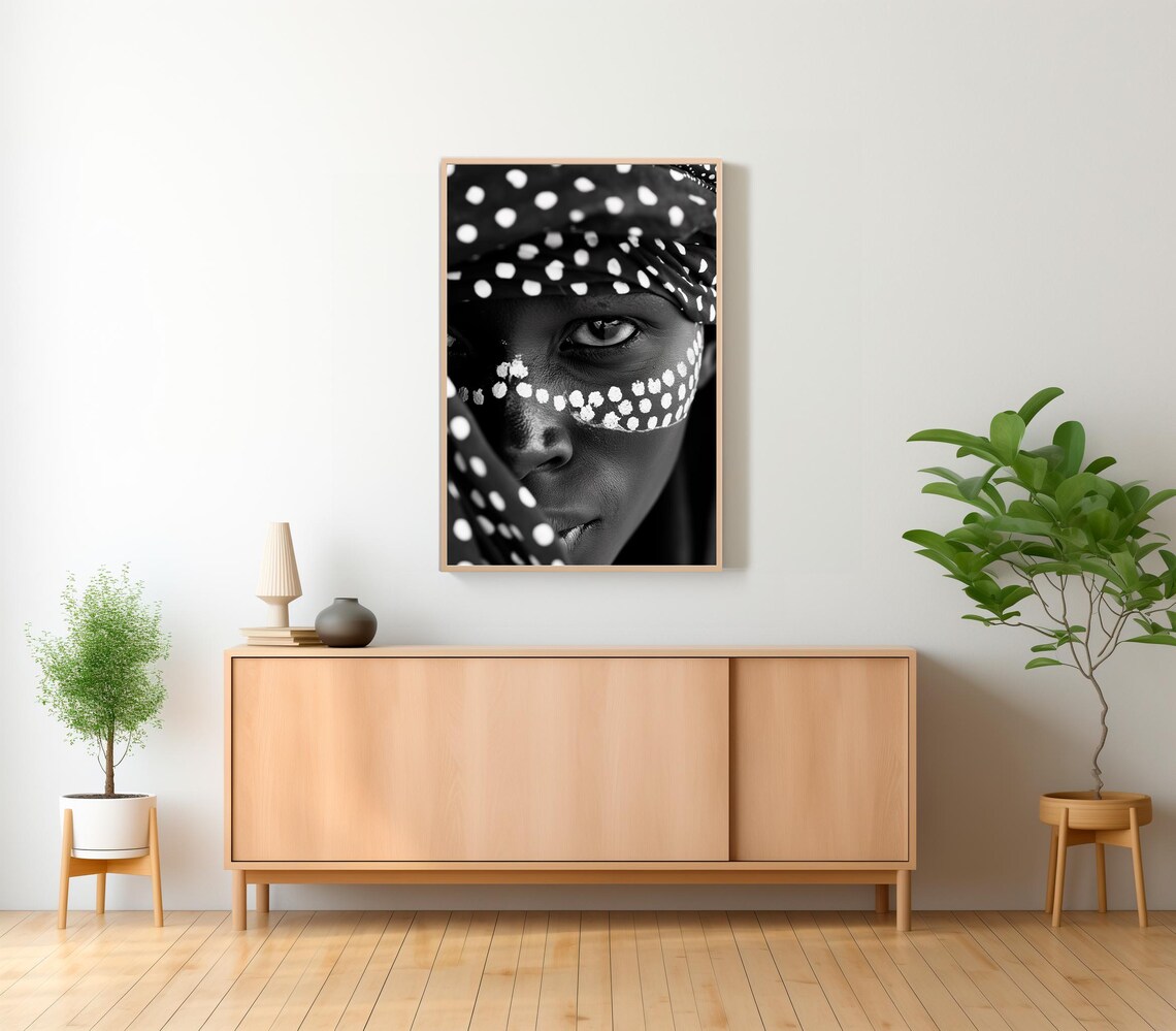 Black Art, Black and White African Wall Art Print - Image 2