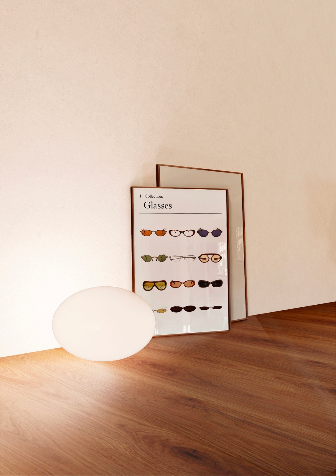 Collection Glasses Vintage Sunglasses Eyewear Grid Art Poster - Image 2