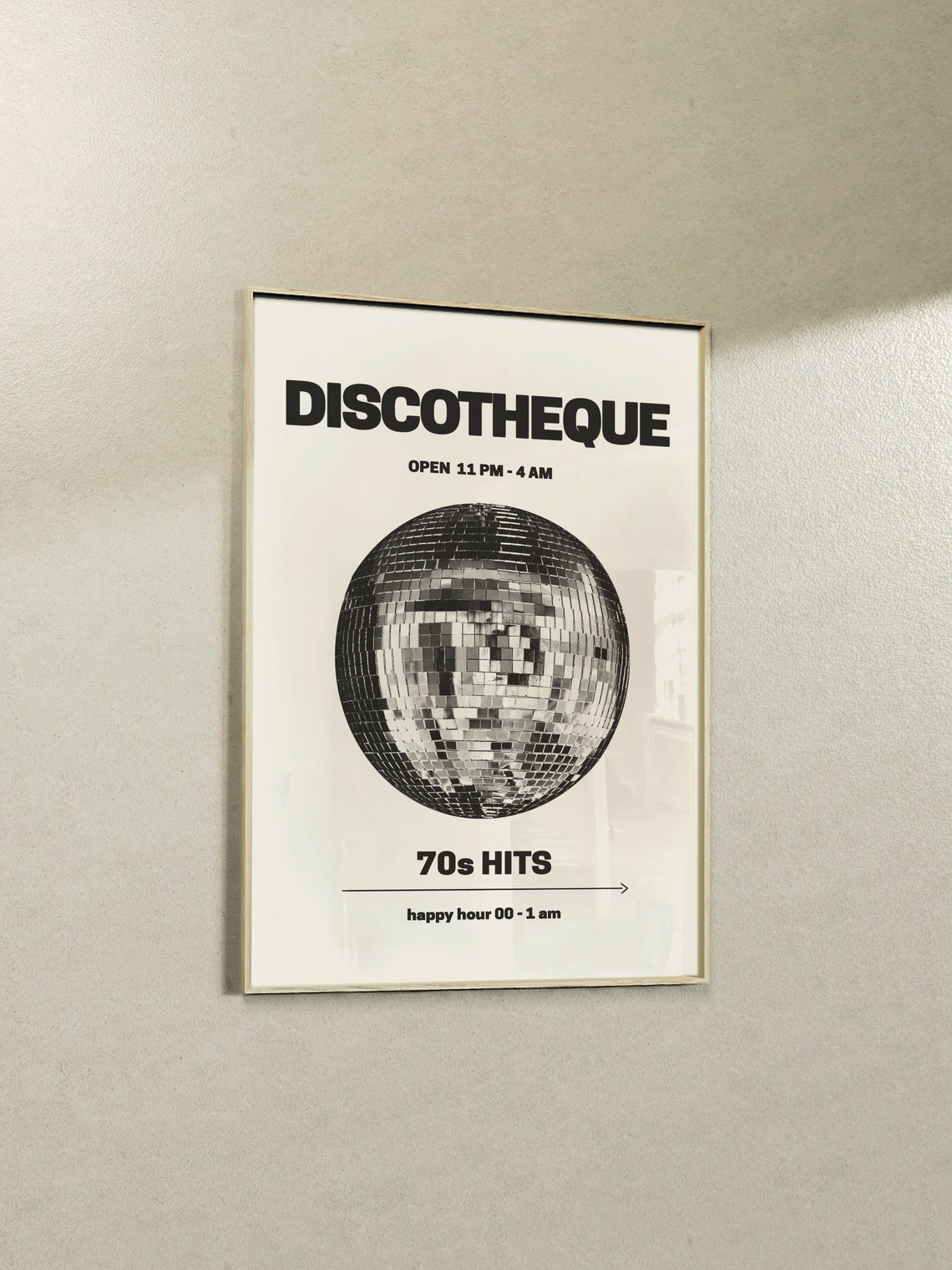 Discotheque 70s Hits Disco Ball Retro Music Nightclub Poster - Image 3