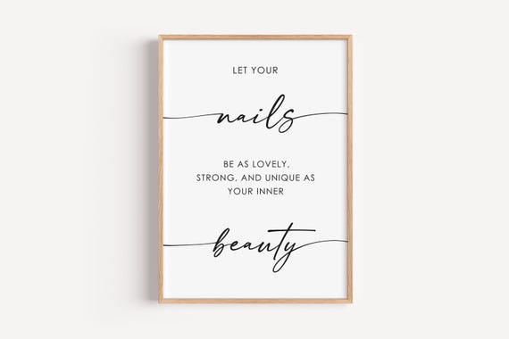 Nails Print Gift For Nail Technician Salon Decor Beauty Room Prints Art Gifts Her Tech Wall
