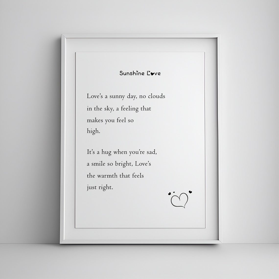 Love Wall Art Poem Decor Minimalist Couple Above Bed Quotes