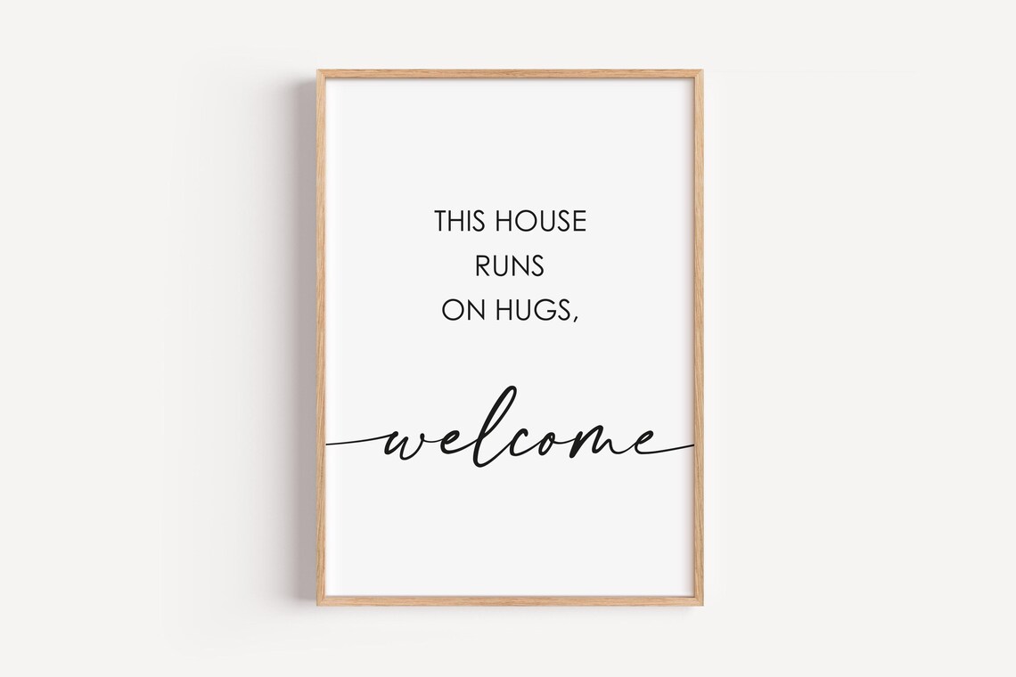 Welcome Home Quotes, Minimalist Typography Print