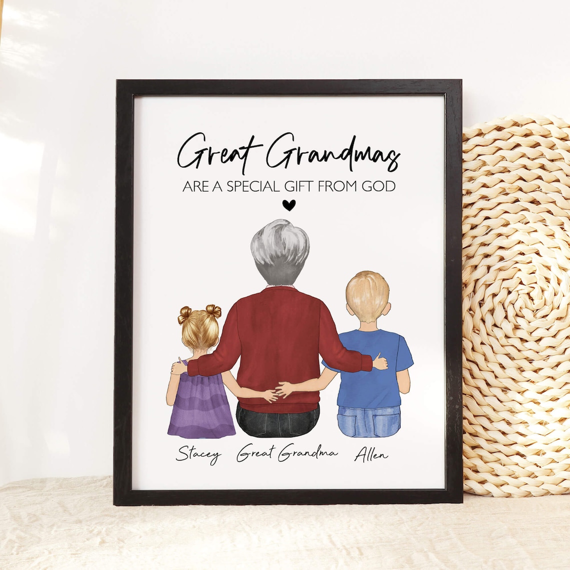 Great Grandmas Are a Special Gift From God Portrait Family Poster