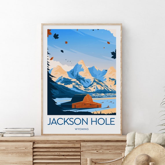 Jackson Hole Ski Print Wyoming Jackson Hole Ski Poster Wedding Gift Birthday