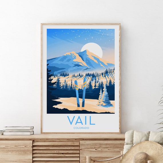 Vail Ski Print Colorado Vail Poster Wedding Gift Birthday
