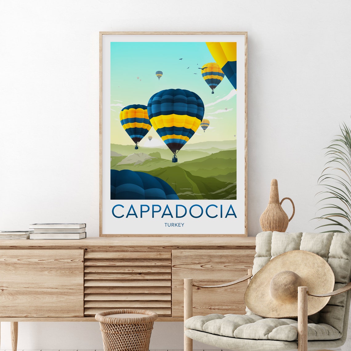 Cappadocia Turkey Hot Air Balloon Festival Morning Sky Poster - Image 2