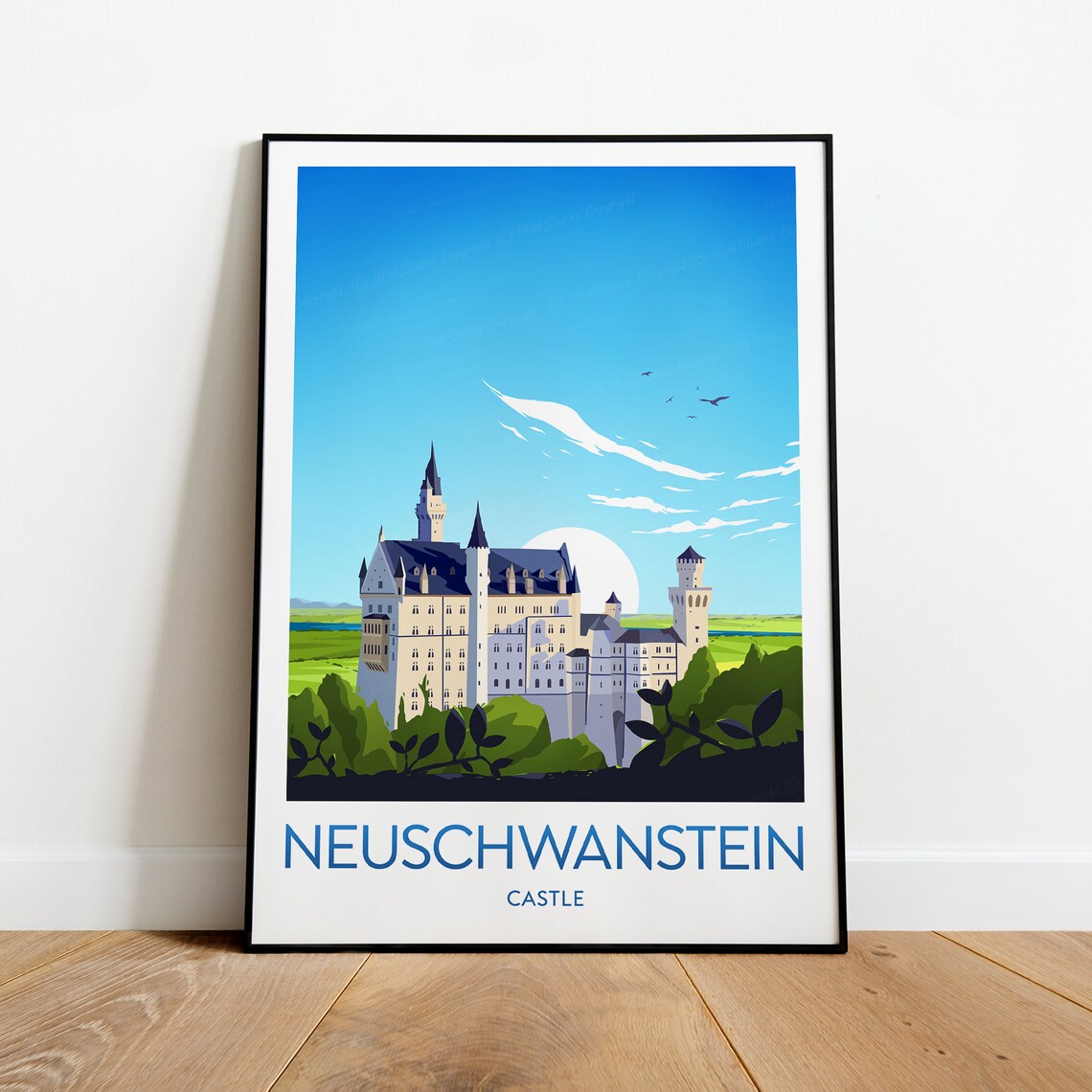 Neuschwanstein Castle Bavaria Fairy Tale Palace Travel Poster - Image 2