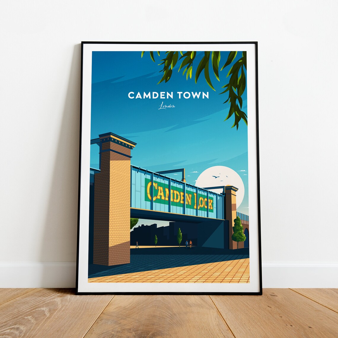 Camden Town London Camden Lock Railway Bridge Street Market Poster