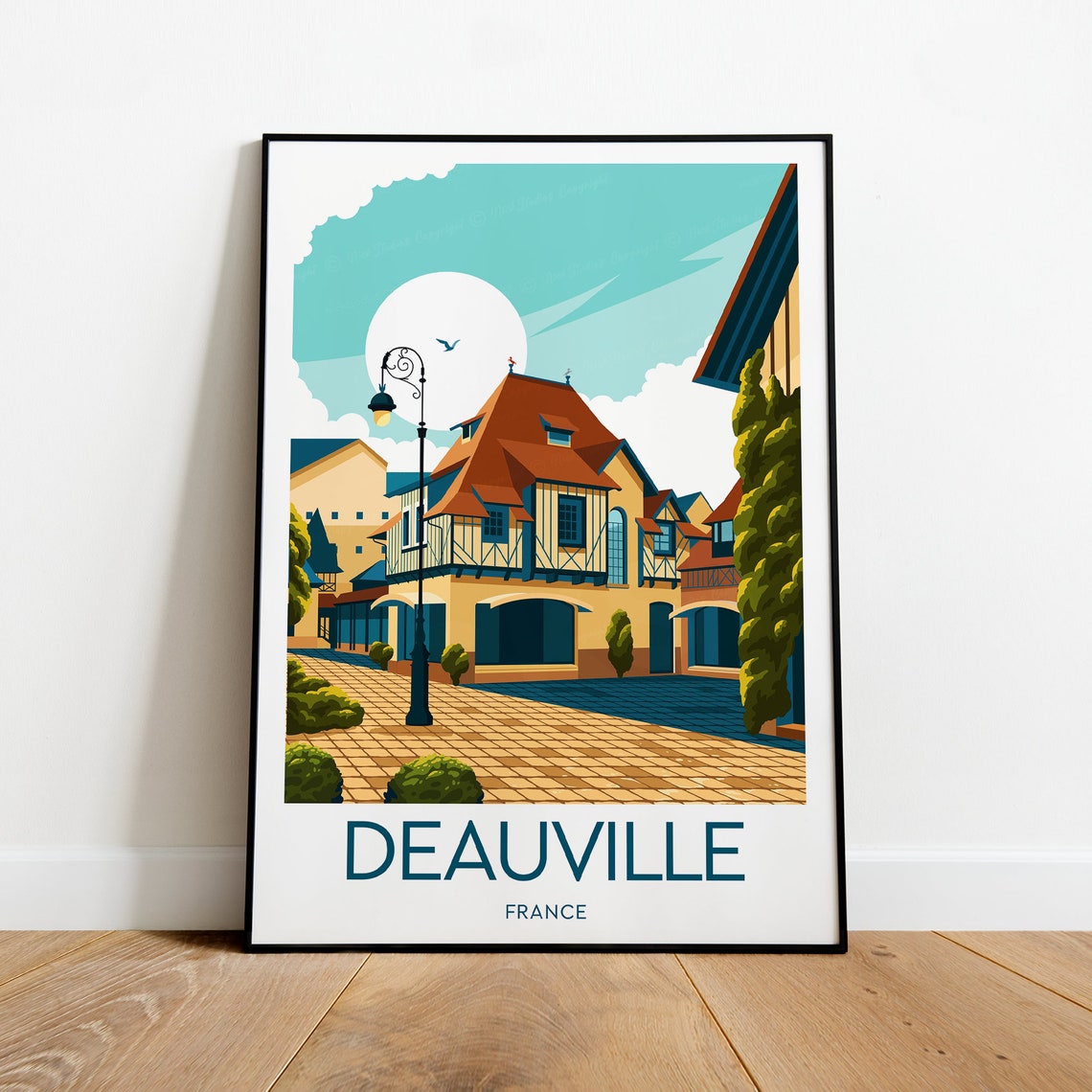 Deauville Travel Print France Deauville Poster France Print Wedding Gift Birthday