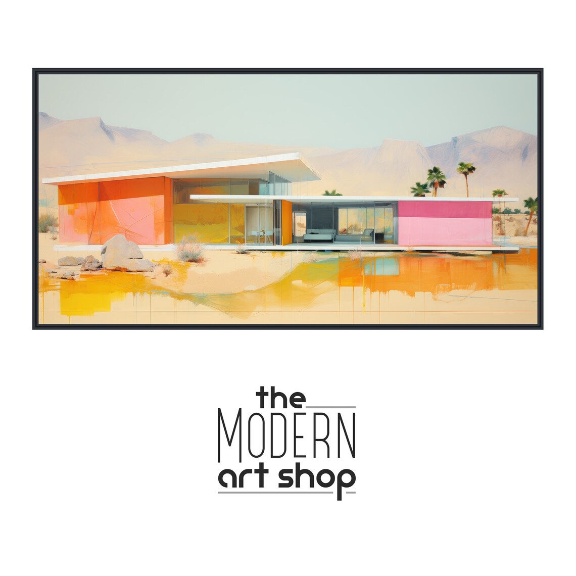 Palm Springs Mid-Century Architecture Desert Art Print - Image 4