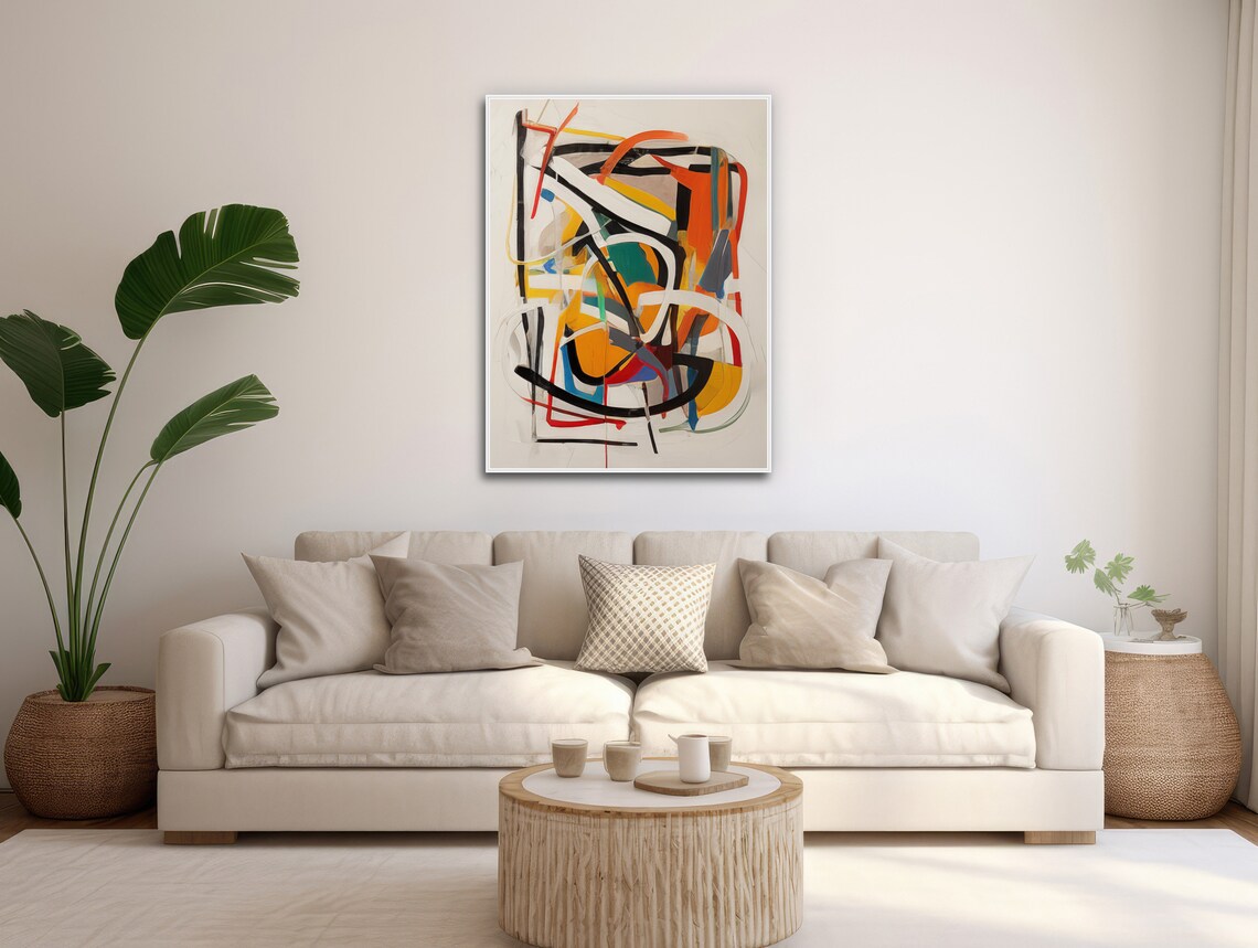 Abstract Line Art, Contemporary Gesture Art Print - Image 3