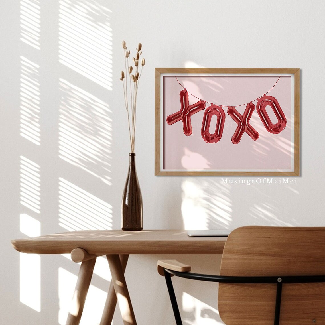 XOXO Red Foil Balloon Banner Garland Valentine's Day Party Love Poster - Image 2