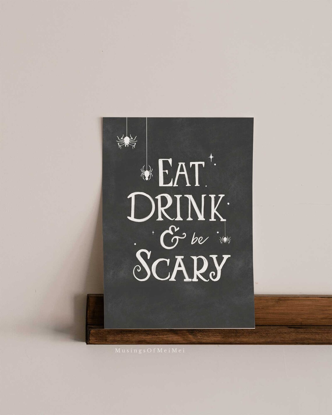 Eat Drink And Be Scary Halloween Kitchen Art Print - Image 3