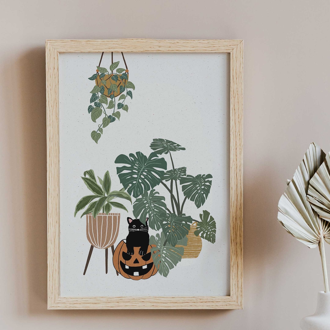 Halloween Cat in Pumpkin, Halloween Decor Art Print - Image 2