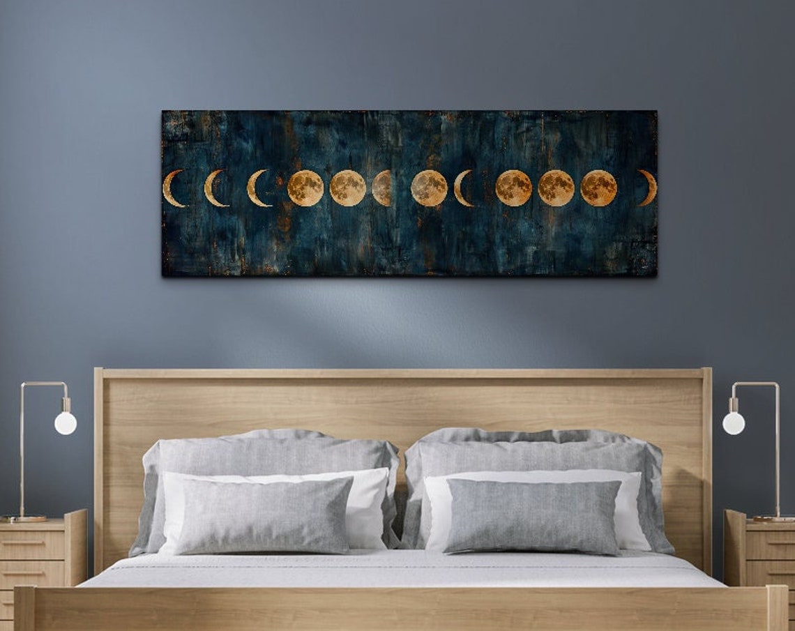 Panoramic Moon Phase Wall Art Print